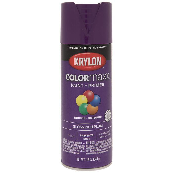 Rich Plum Krylon ColorMaxx Gloss Spray Paint & Primer Hobby Lobby