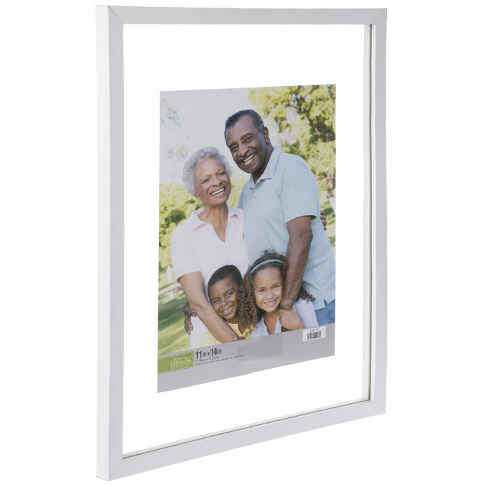 White Float Wood Wall Frame 11" x 14" Hobby Lobby 2021137