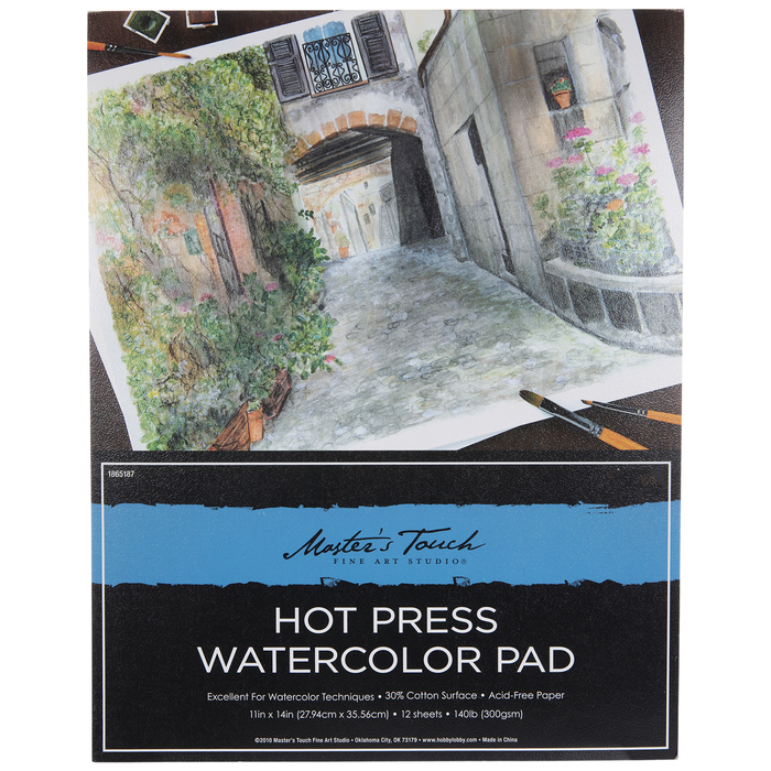 Hot Press Watercolor Paper 11" x 14" Hobby Lobby 1865187