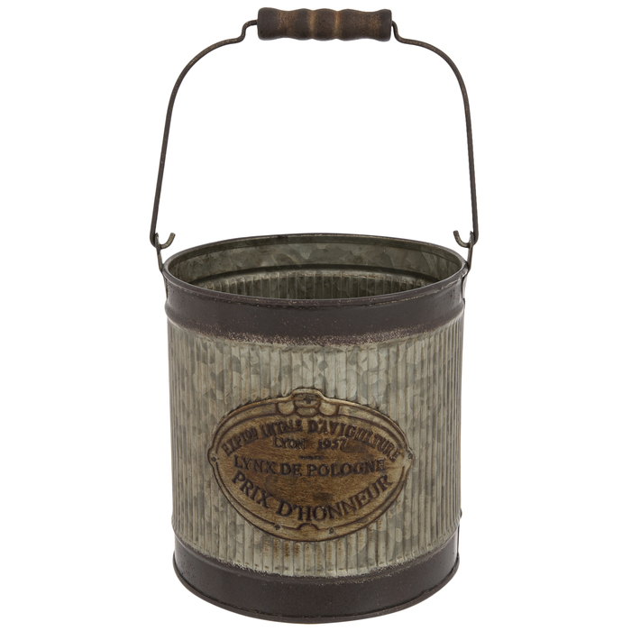 Ribbed Galvanized Metal Bucket Hobby Lobby 1406081
