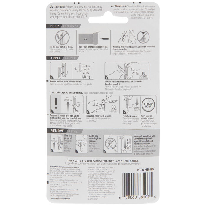 Command Large Matte Black Double Hook Hobby Lobby 2194900