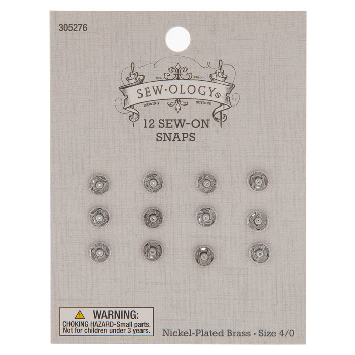 Nickel SewOn Snaps 1/4" Hobby Lobby 305276