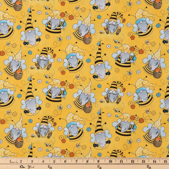 Bee Gnomes Cotton Calico Fabric Hobby Lobby 2157006