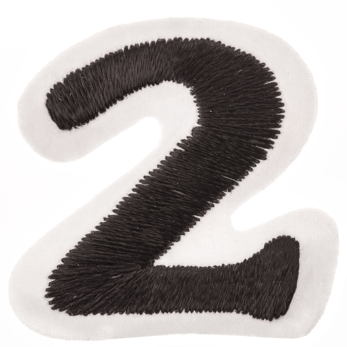 Black Embroidered IronOn Number 2 1 1/2" Hobby Lobby 469346