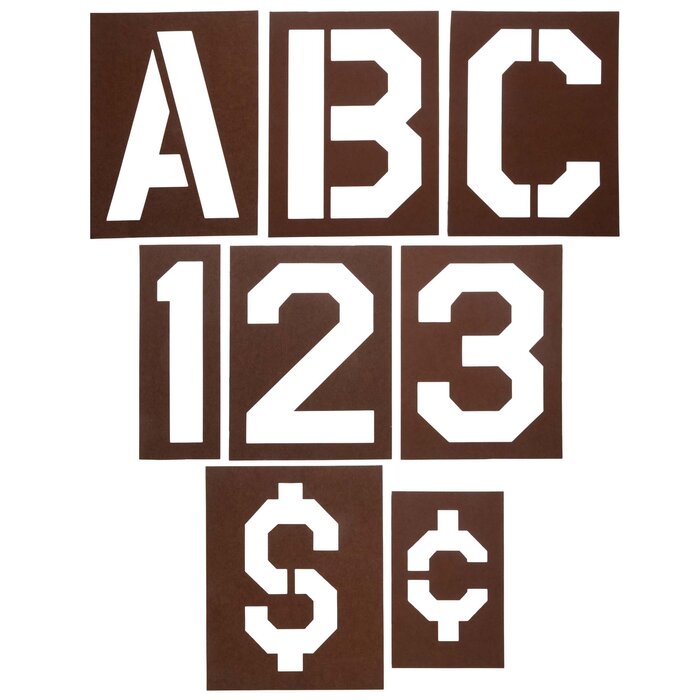 Laminated Oilboard Letter & Number Stencils Hobby Lobby