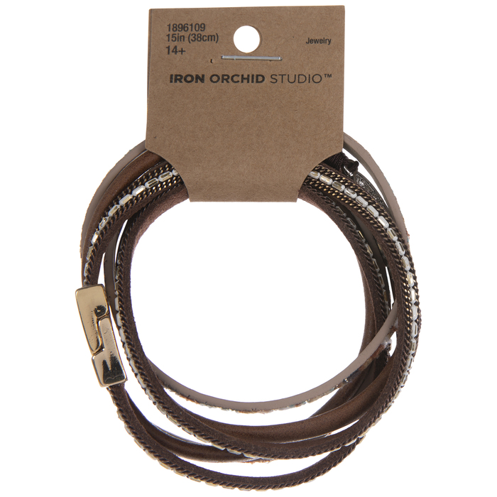 Textured Leather Wrap Bracelet Hobby Lobby 1896109