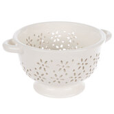 White Floral Mini Strainer