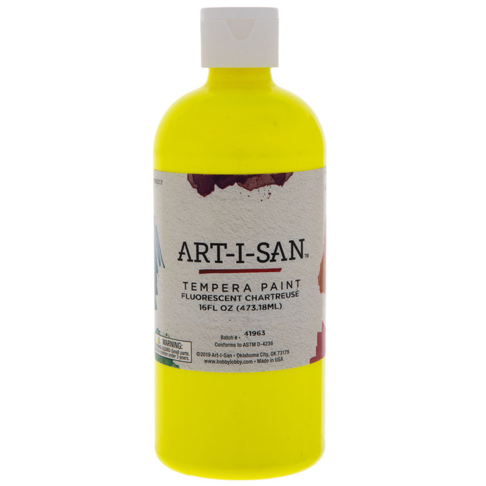 Fluorescent Chartreuse Tempera Paint Hobby Lobby 1795012