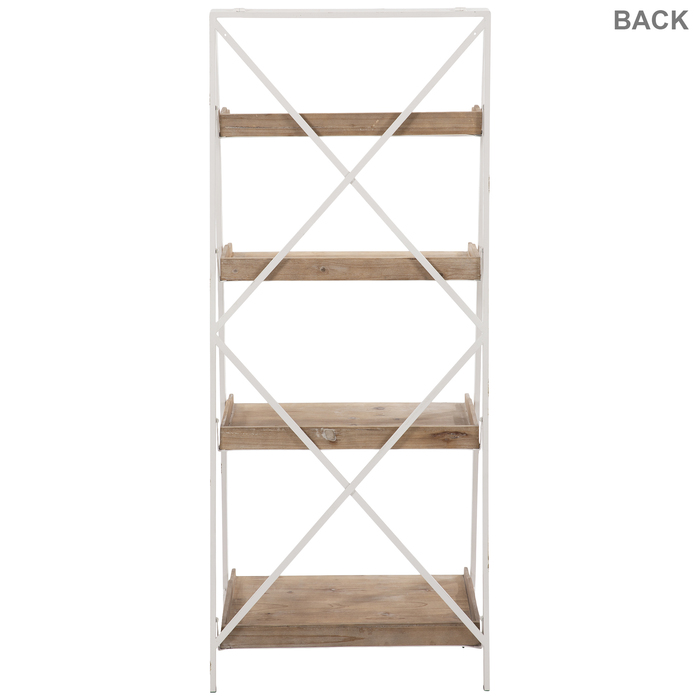 White & Brown FourTiered Wood Shelf Hobby Lobby 2011435
