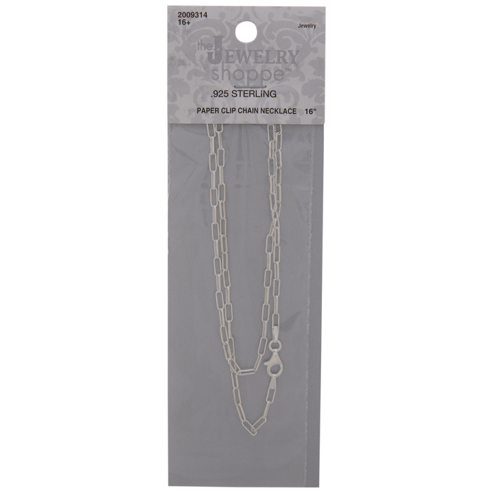 Sterling Silver Paper Clip Chain Necklace Hobby Lobby 2009314