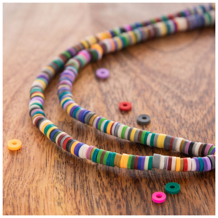 MultiColor Clay Disc Bead Strands Hobby Lobby