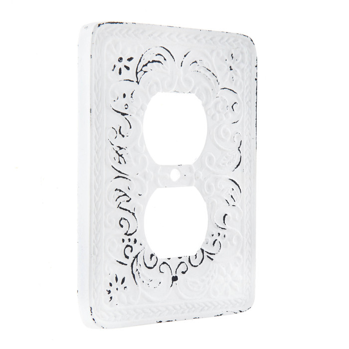 Distressed White Scroll Metal Outlet Cover Hobby Lobby 1481514
