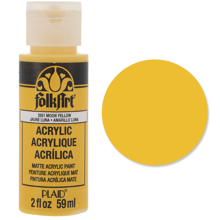 Moon Yellow FolkArt Acrylic Paint Hobby Lobby 444190