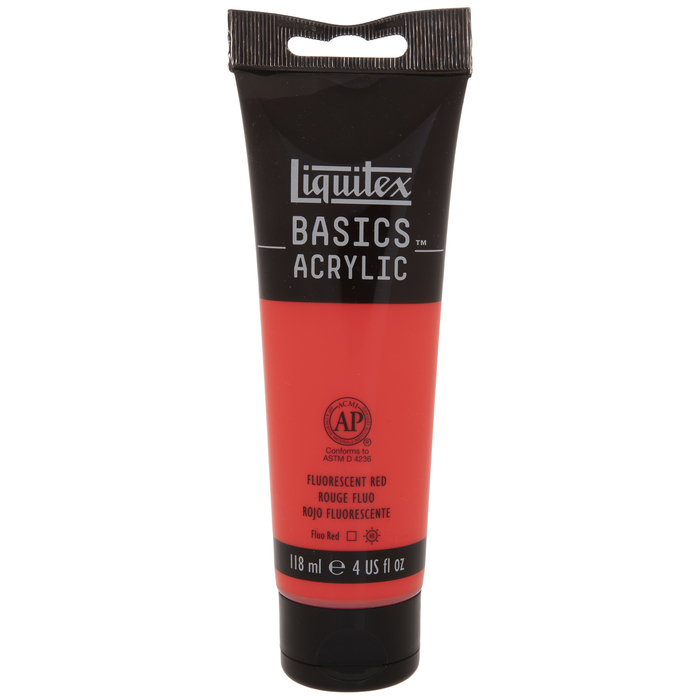 Fluorescent Red Liquitex Basics Acrylic Paint 4 Ounce Hobby Lobby