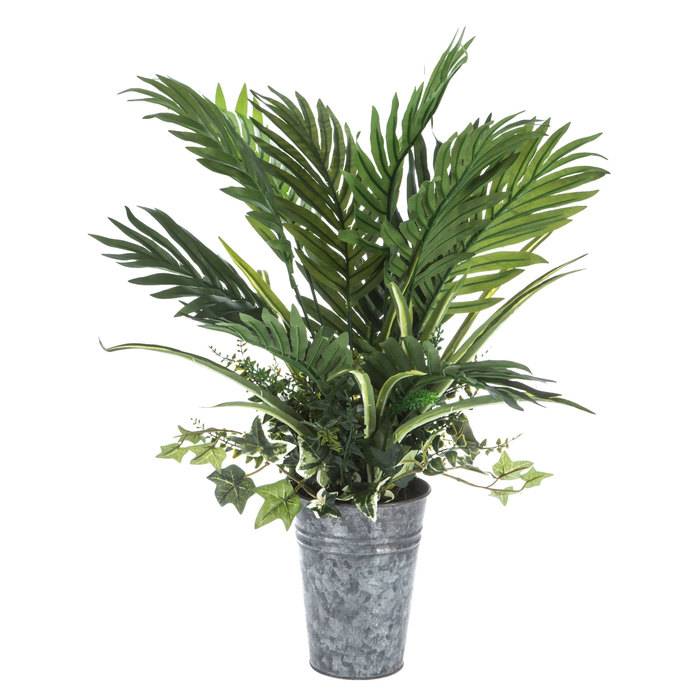 Palm Leaves In Galvanized Pot Hobby Lobby 970269
