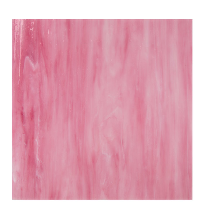 Pink & White Streaky Opal Stained Glass Sheet 12" x 12" Hobby Lobby 1787118