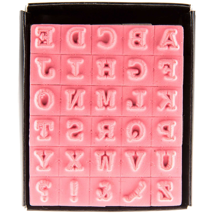 Uppercase Alphabet Vintage Type Rubber Stamps Hobby Lobby 911677
