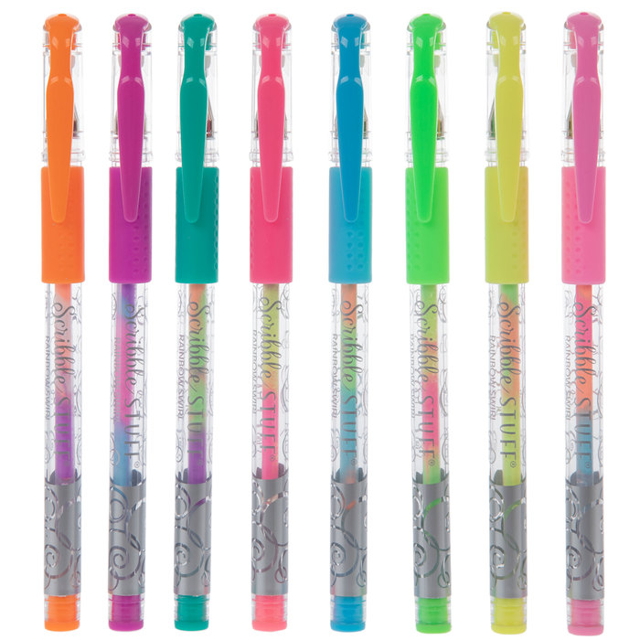 Rainbow Swirl Gel Pens 8 Piece Set Hobby Lobby 1381102