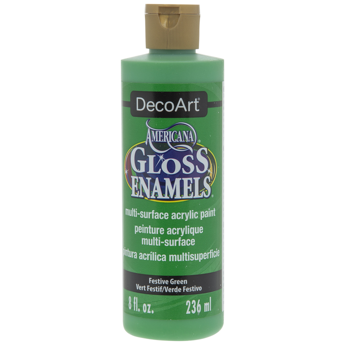 Festive Green Americana Gloss Enamels Paint 8 Ounce Hobby Lobby