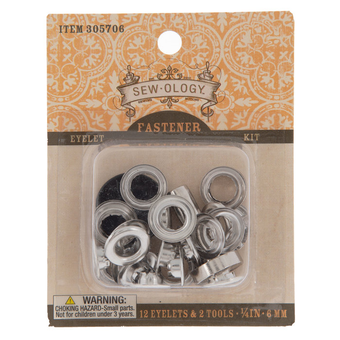 Nickel Large Eyelet Kit 1/4" Hobby Lobby 305706