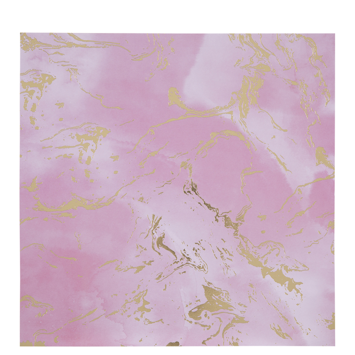 Pink & Gold Foil Marble Scrapbook Paper 12" x 12" Hobby Lobby 1936053