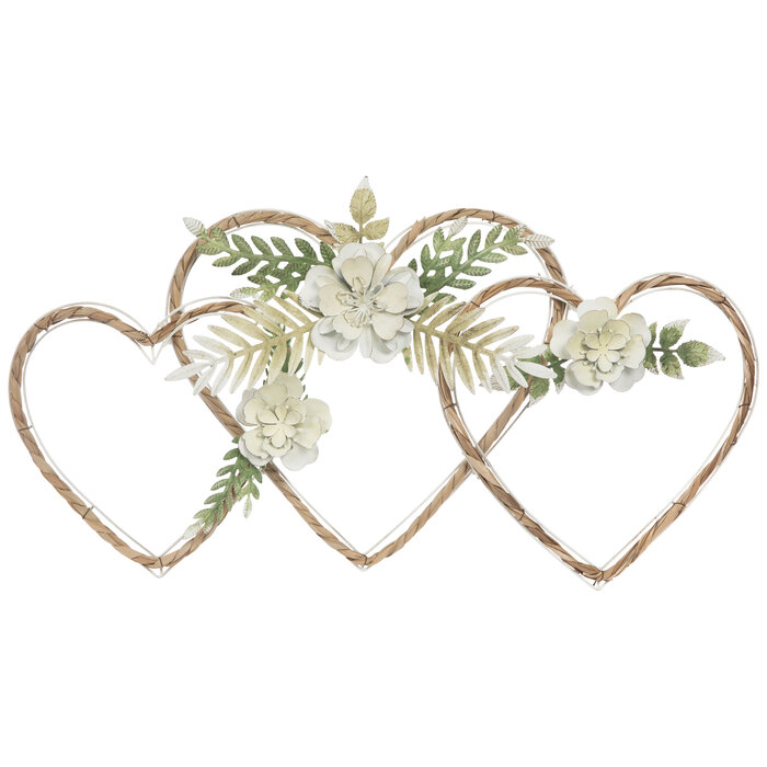 White Hearts & Flowers Metal Wall Decor | Hobby Lobby | 2187805