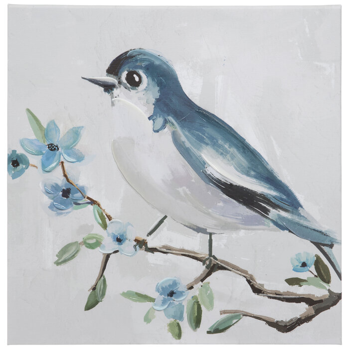 Blue Bird On Branch Canvas Decor Hobby Lobby 2174738