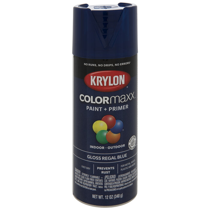 Regal Blue Krylon ColorMaxx Gloss Spray Paint & Primer Hobby Lobby