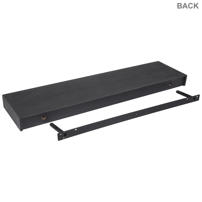Black Floating Wood Wall Shelf 40" Hobby Lobby 1977420