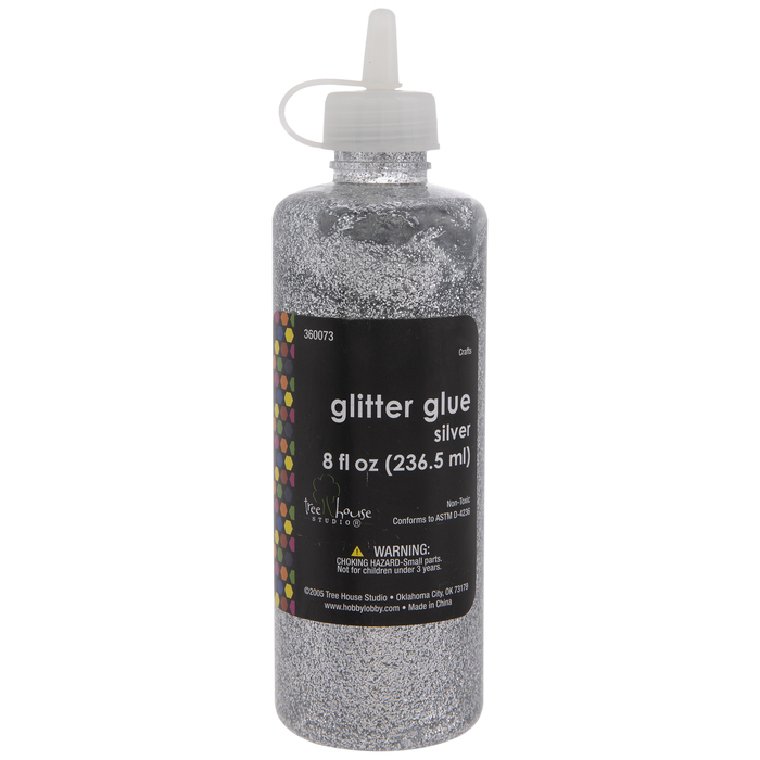 Silver Glitter Glue 8 Ounce Hobby Lobby 360073