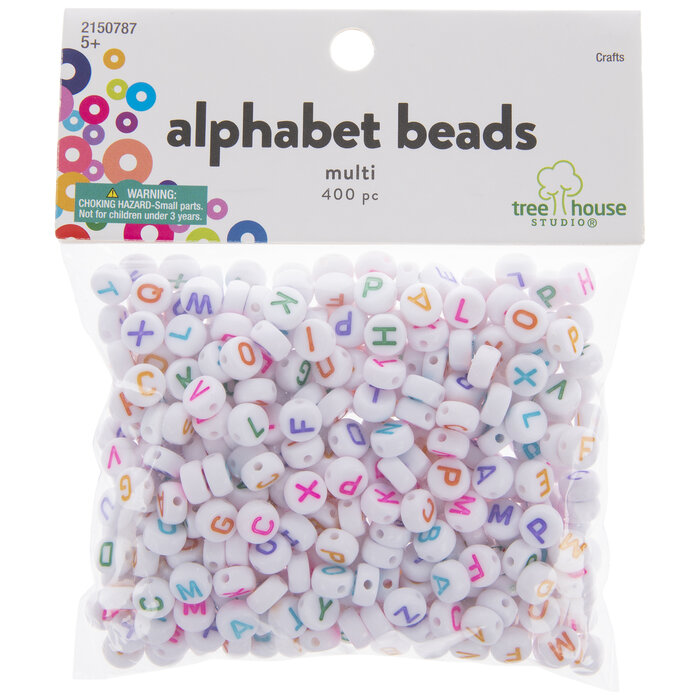 MultiColor Round Alphabet Beads Hobby Lobby 2150787