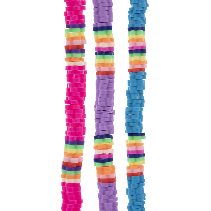 Pink, Blue & Purple Clay Flower Bead Strands Hobby Lobby 2034189