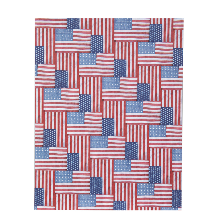 American Flags Herringbone Scrapbook Paper 8 1/2" x 11" Hobby Lobby