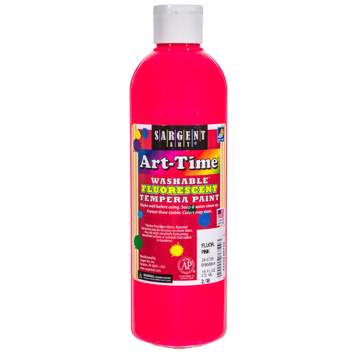 Fluorescent Pink ArtTime Neon Tempera Paint Hobby Lobby 1655810