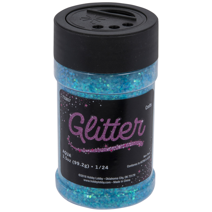 Aqua Glitter 3.5 Ounce Hobby Lobby 733857
