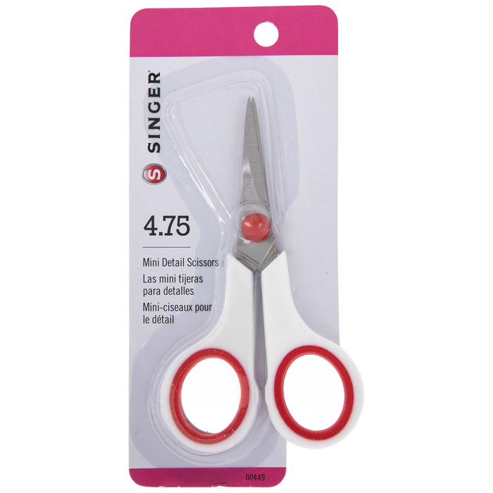 White & Red Mini Detail Scissors 4 3/4" Hobby Lobby 1861160