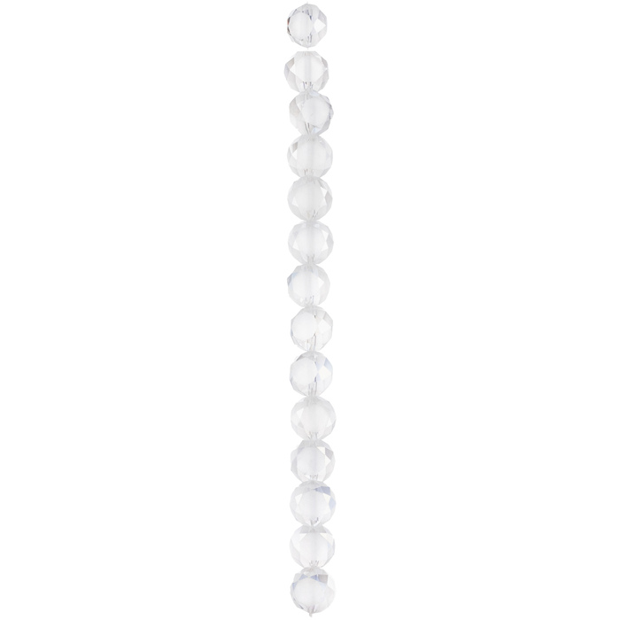 Crystal AB Faceted Disc Glass Bead Strands 14mm Hobby Lobby 413815