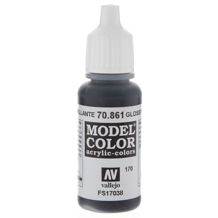 70.861 Glossy Black Acrylic Model Color Paint Hobby Lobby 343921