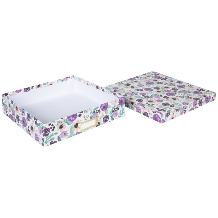 Purple Floral Storage Box Hobby Lobby 1707439