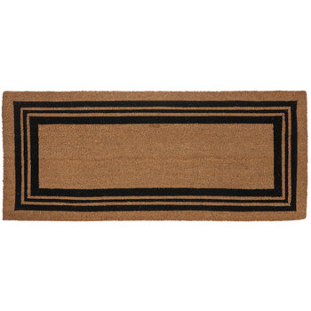 Black & Natural Block Stripe Doormat