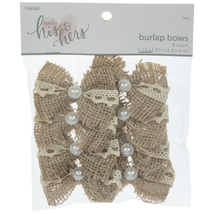 Burlap & Lace Pearl Bows Hobby Lobby 1508308