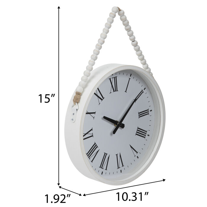 White Beaded Wall Clock Hobby Lobby 2187953