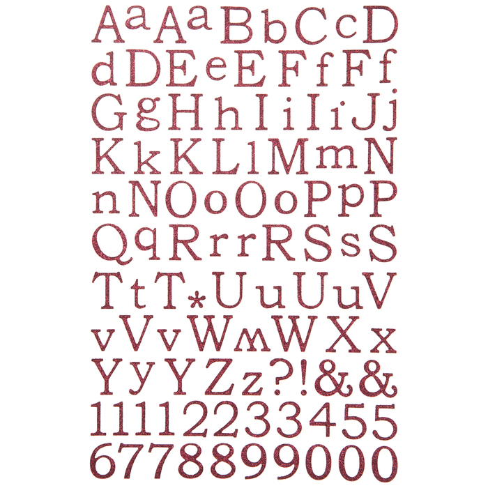 Red Glitter Alphabet Stickers Hobby Lobby 388694