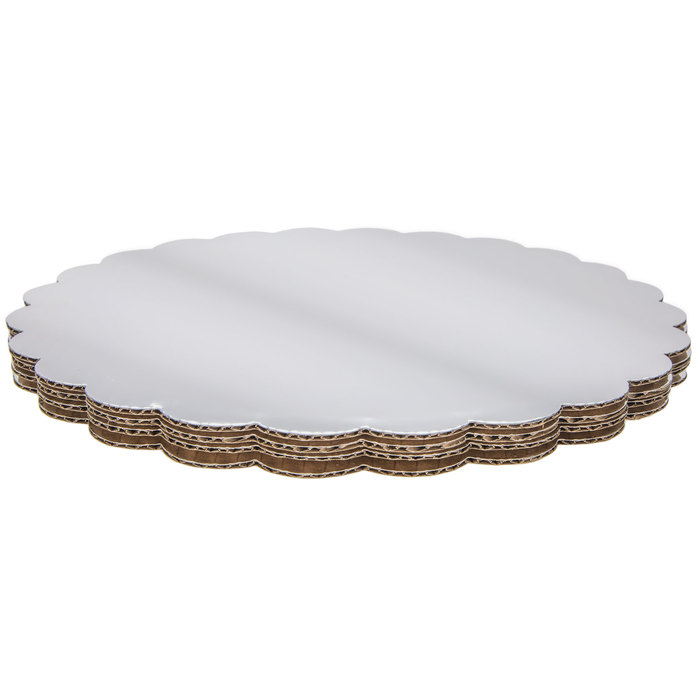 Silver Scalloped Round Cake Boards 12" Hobby Lobby 1257559