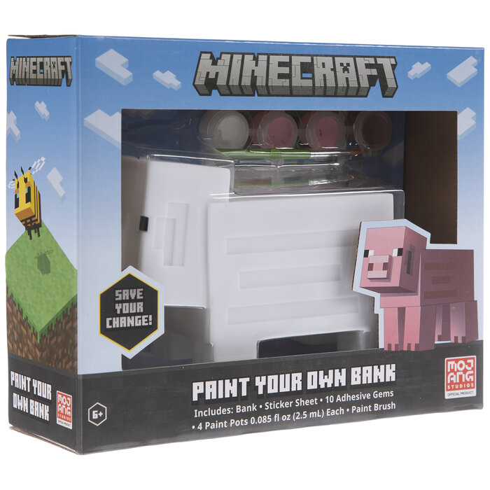 Minecraft Pig Piggy Bank Painting Kit Hobby Lobby 2192912