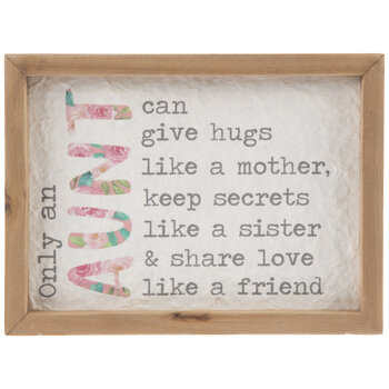 only an aunt can give hugs like a mother picture frame