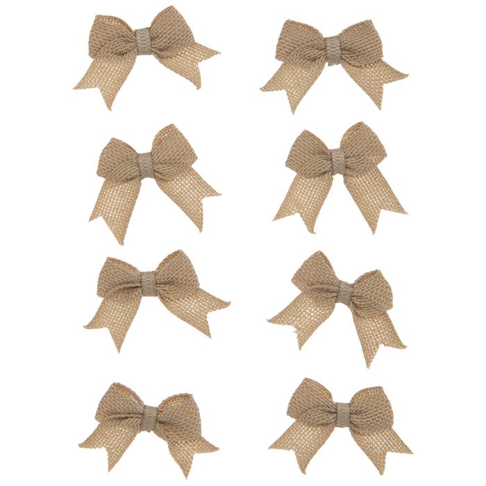 Natural Burlap Bow 3D Stickers Hobby Lobby 944827