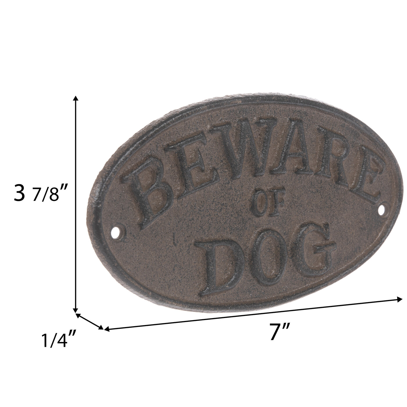 Beware Owner Plaque Sign Cast Iron CANINE Solid Metal Patina Finish DOG Western Beware Owner Plaque Sign Cast Iron CANINE Solid Metal Patina Finish DOG Western