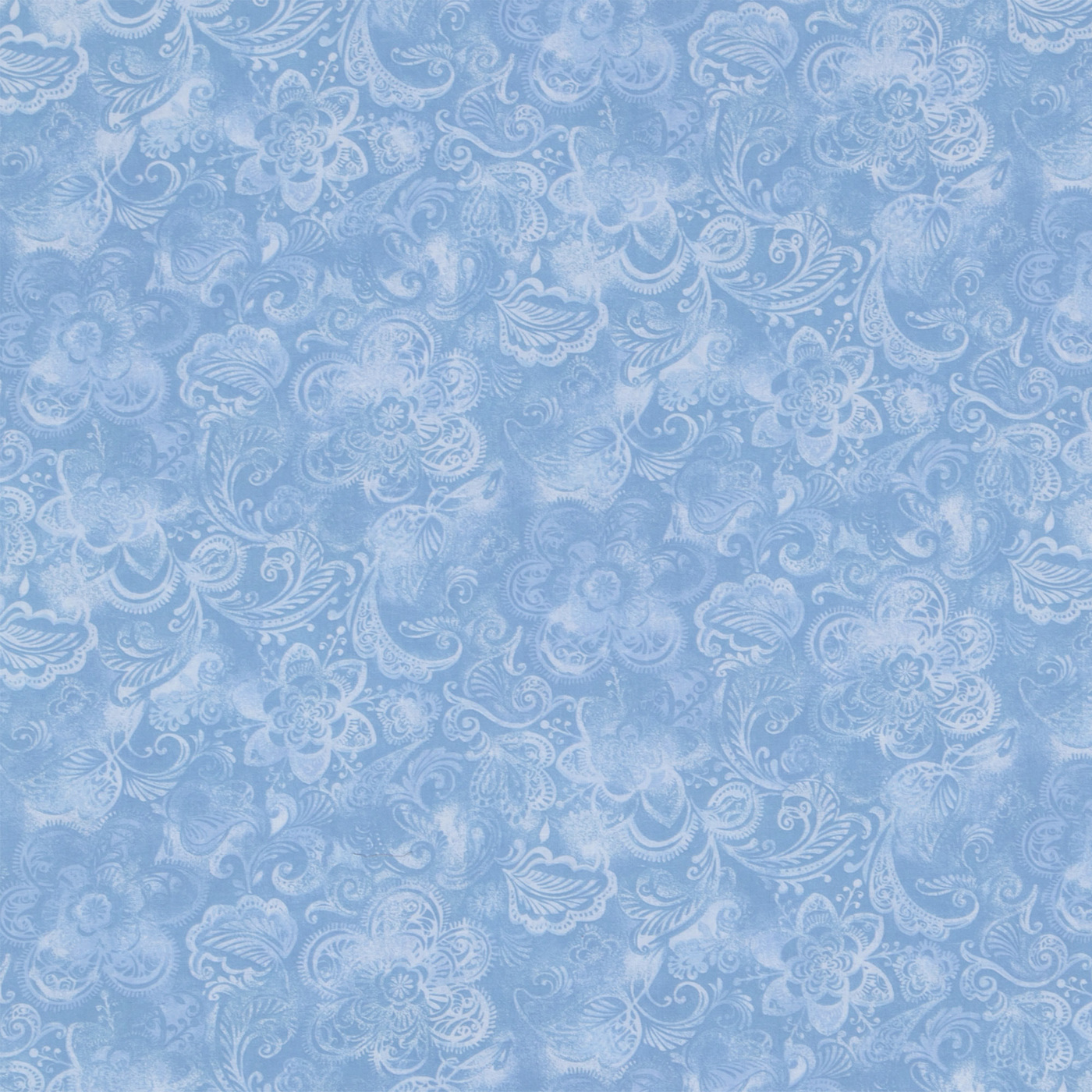 Light Blue Floral Cotton Fabric Hobby Lobby 1767458