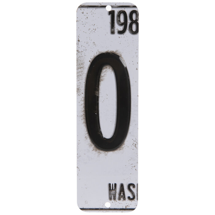 License Plate Number Metal Sign Hobby Lobby